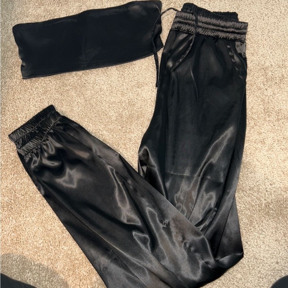 Satin matching set